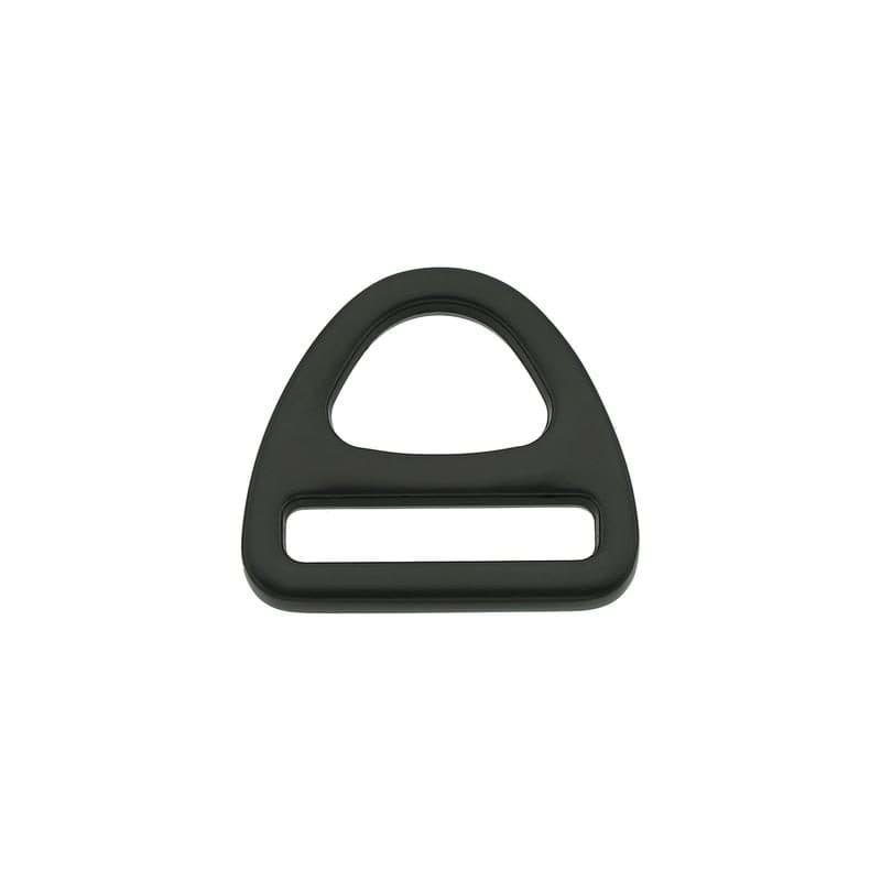 Bild von D-Ring mit Steg - Schwarz - 25mm Durchlass - 10 Stück