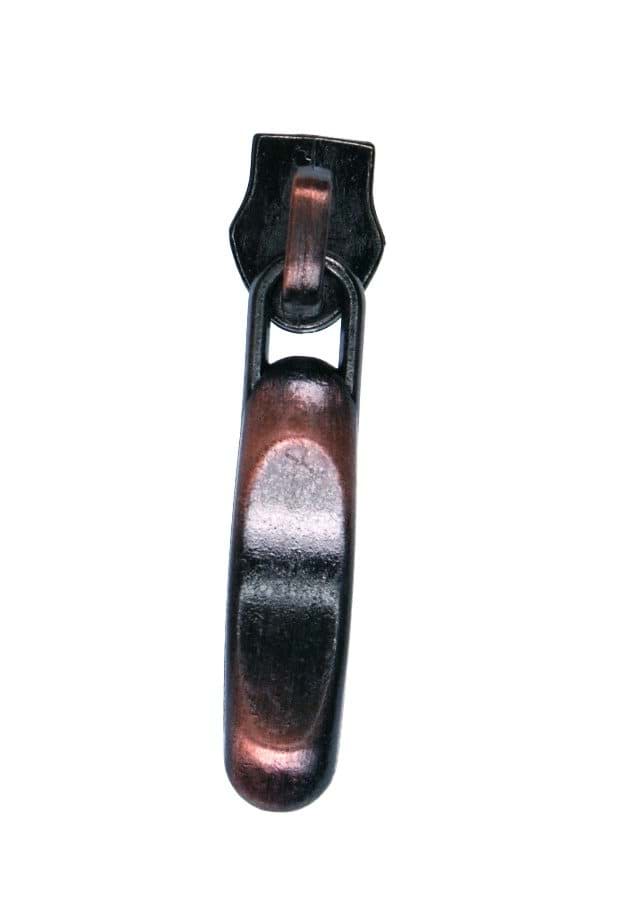 Bild von Zipper - Kupferfarben / schmale Form - für 5mm Reißverschlüsse - 10 Stück