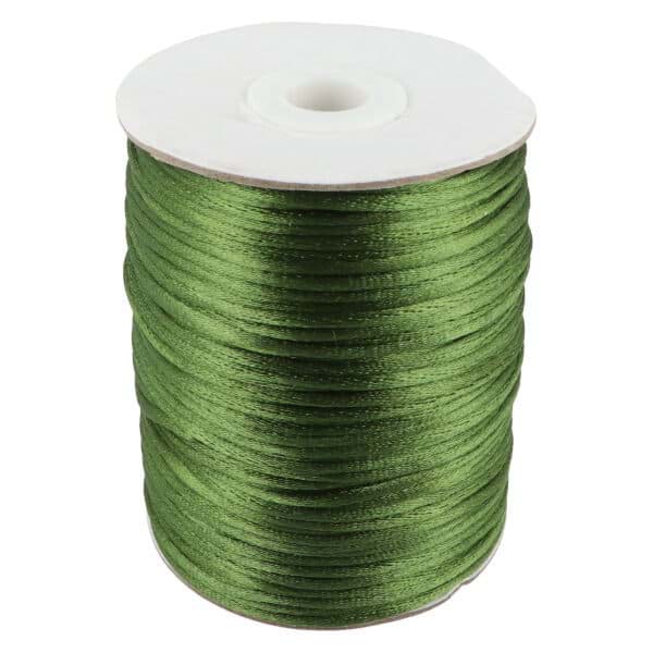 Bild von 100m Rolle Satinkordel -  2mm stark - Farbe: tannengrün