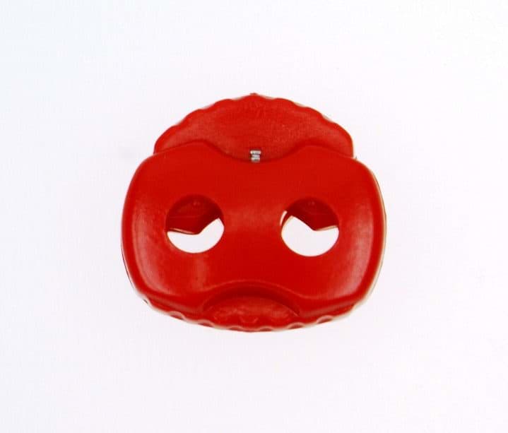 Bild von Kordelstopper - 2-Loch - bis 4mm - rot - 10 Stück