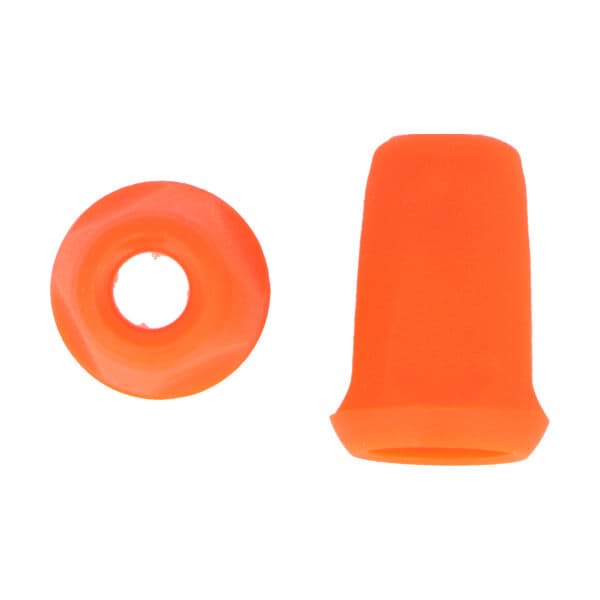 Bild von Kordelende - für Schnuere bis 4mm Dicke - neonorange - 10 Stk.