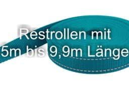 Zeige Details für Restpostenbox 25mm breites PP-Gurtband 1,4mm stark, 25m - petrol mit Reflektorstreifen (UV) Bild von Restpostenbox 25mm breites PP-Gurtband 1,4mm stark, 25m - petrol mit Reflektorstreifen (UV)