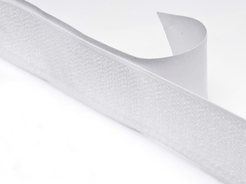 Bild von 25m selbstklebendes Hakenband - 25mm breit - Farbe: weiß