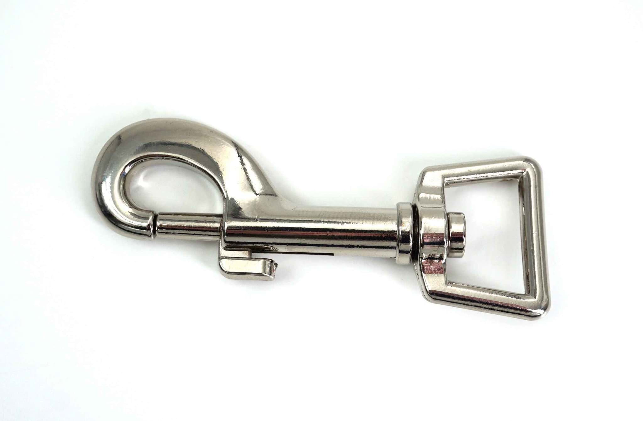 Bild von Bolzenkarabiner aus Zinkdruckguss - für 20mm Gurtband - 7,5cm lang - 10 Stück
