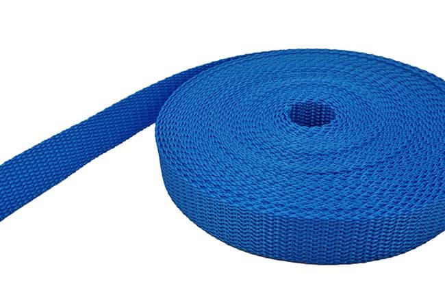 Bild von 4m PP Gurtband - 40mm breit - 1,4mm stark - blau (UV)