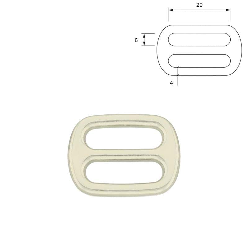 Bild von Regulator aus Zinkdruckguss - 20mm Durchlass - vernickelt - 10 Stück