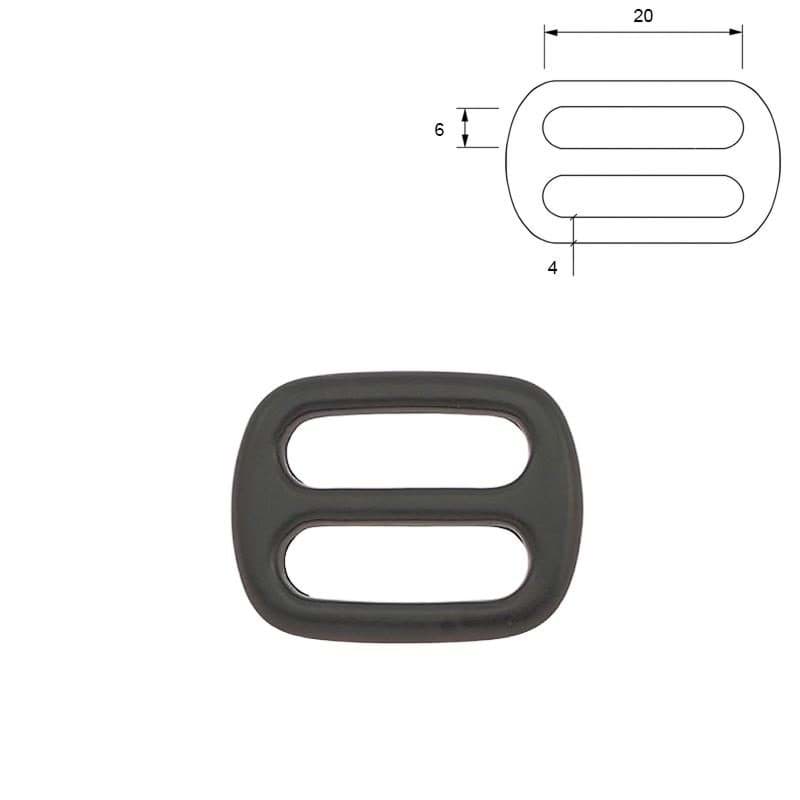 Bild von Regulator aus Zinkdruckguss - Schwarz - 20mm Durchlass - 10 Stück