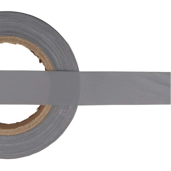 Bild von 50m Reflektierendes Band / Reflektorband 30mm breit - silber - zum Aufnähen
