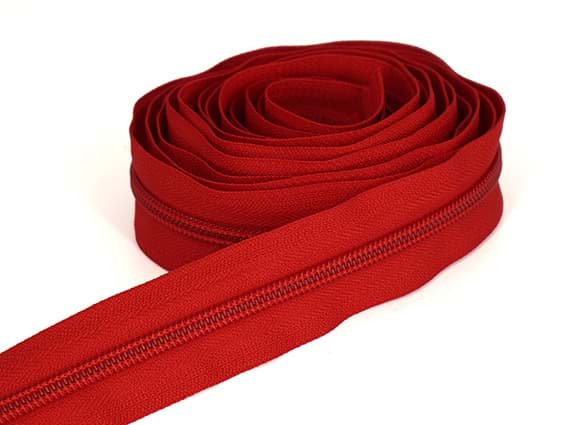 Bild von 3mm Endlosreißverschluss von YKK - Farbe: rot 519 - 200m Spule