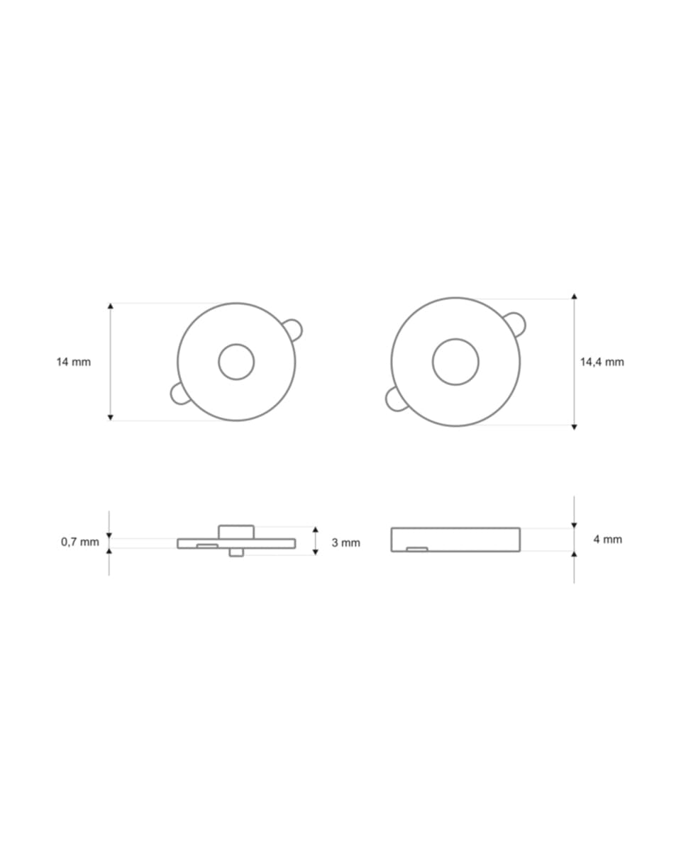 Bild von Magnetverschluss / Magnetknöpfe - rund - 14mm - 1 Stück