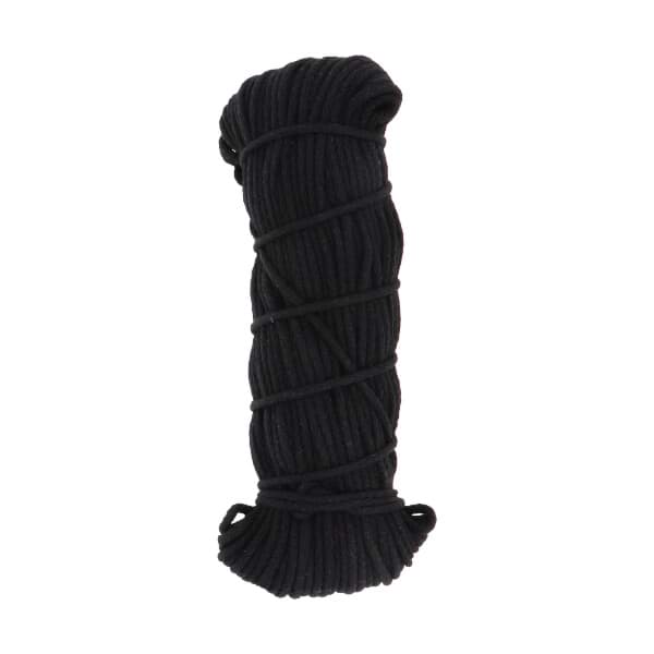 Bild von 50m Baumwollschnur / BW-Kordel - 3mm dick - Farbe: Schwarz