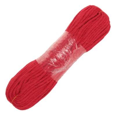 Bild von 50m Baumwollschnur / BW-Kordel - 5mm dick mit Kern - Farbe: Rot