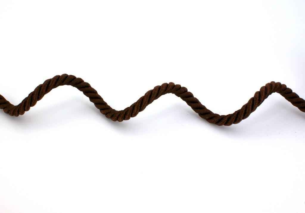 7mm Kordel gedreht - Farbe: dunkelbraun - 20m Spule, Bild 2