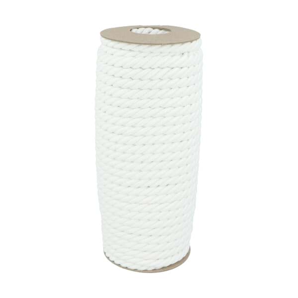 Bild von 7mm Kordel gedreht - Farbe: weiß - 1m