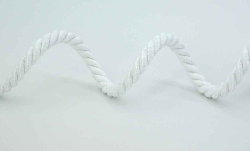 7mm Kordel gedreht - Farbe: weiß - 20m Spule, Bild 2