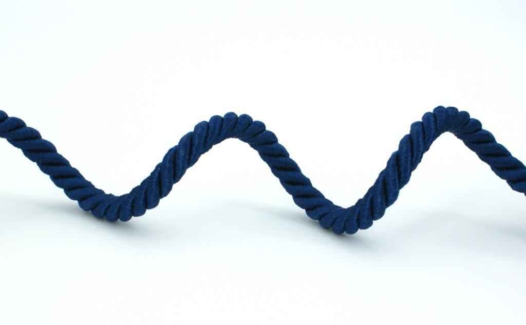 7mm Kordel gedreht - Farbe: dunkelblau - 20m Spule, Bild 2