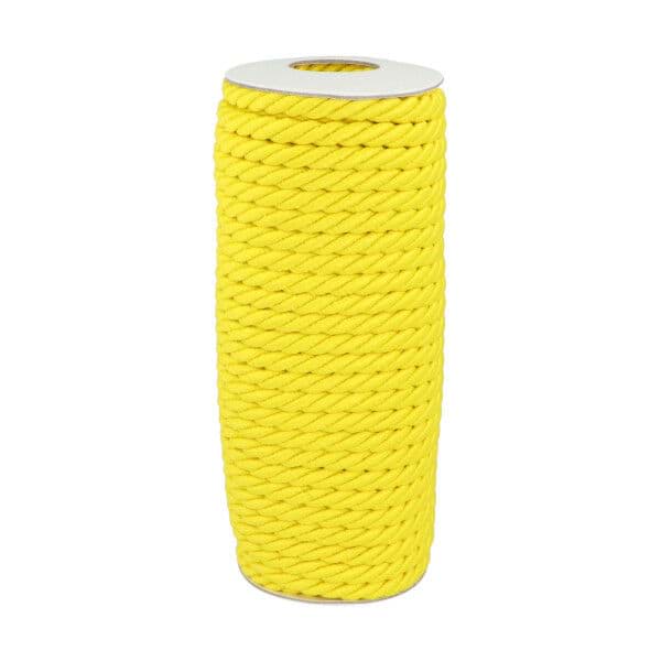 Bild von 7mm Kordel gedreht - Farbe: gelb - 1m