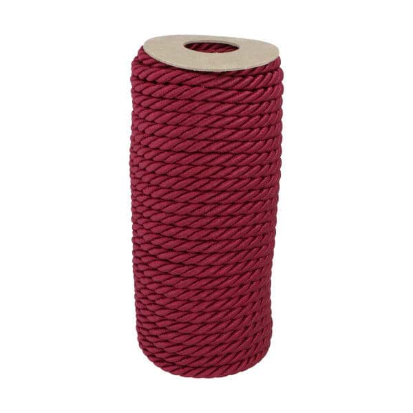 Bild von 7mm Kordel gedreht - Farbe: weinrot - 1m