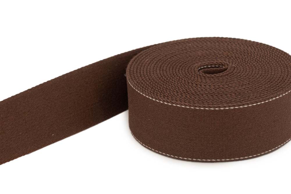 1m Gürtelband / Taschenband - aus recyceltem Garn - 39mm breit - braun *ABVERKAUF*