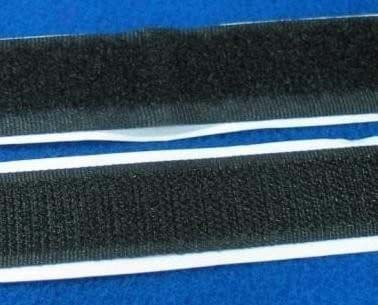 1m selbstklebendes Klettband (1m Flausch & 1m Haken) - 20mm breit - Farbe: schwarz