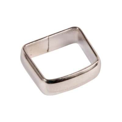 *Abverkauf* Schlaufe / Gurtbandschlaufe aus Stahl, für 10mm Gurtband - 10 Stück