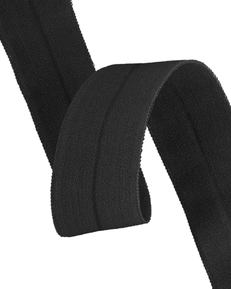 10m Elastisches Einfassband - 20mm breit - Polyester - schwarz
