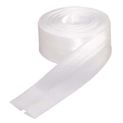 Einfassband aus Polyester, 20mm breit, Farbe: weiß - 69m Spule