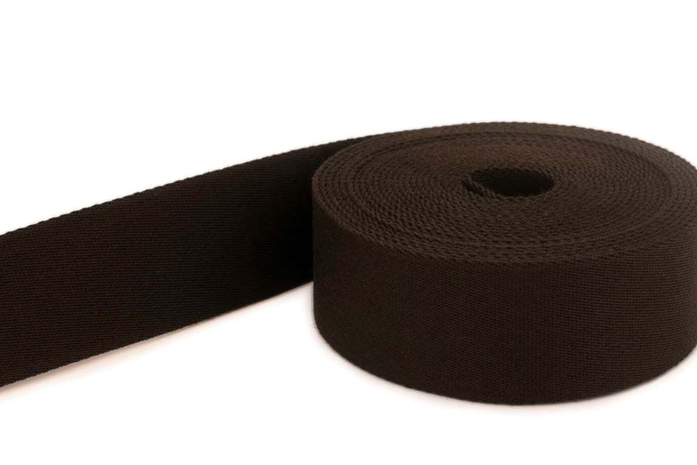 50m Gürtelband / Taschenband - 40mm breit- Farbe: dunkelbraun