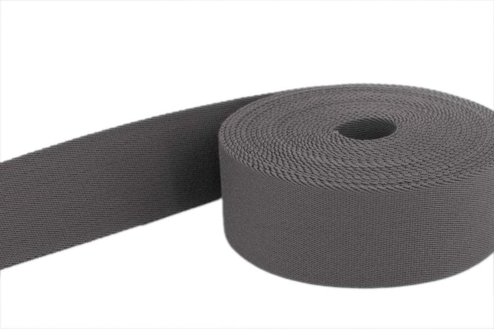 50m Gürtelband / Taschenband - 40mm breit - Farbe: grau
