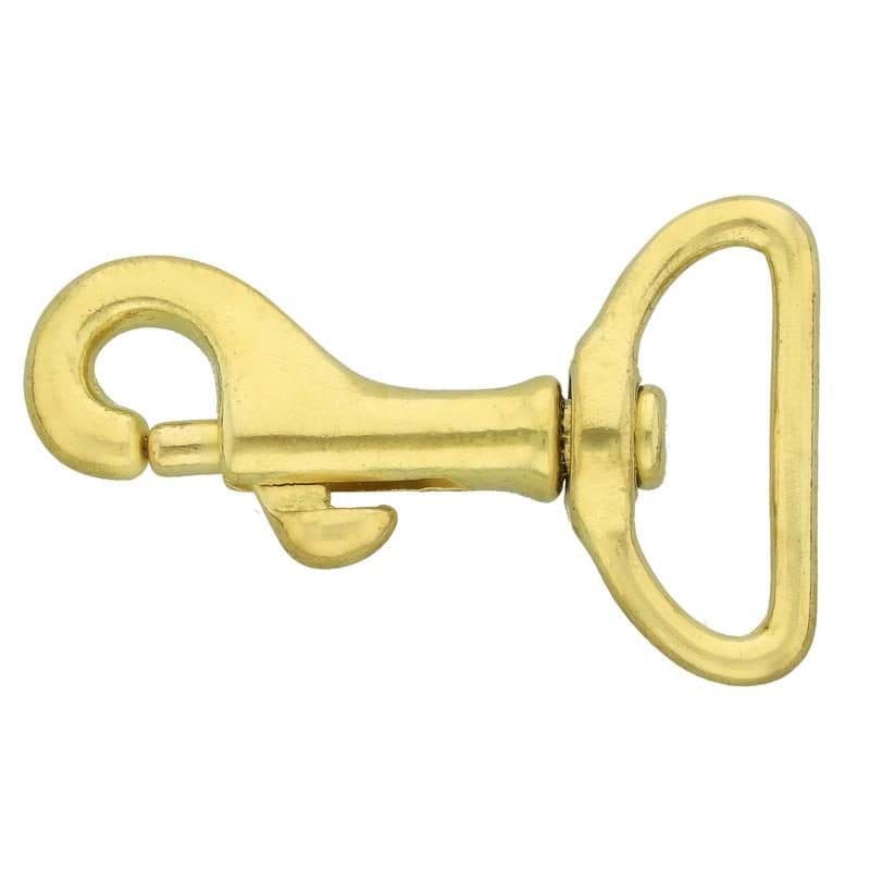 Bolzenkarabiner aus Messing - 58x26mm - 26mm Durchlass - 10 Stück