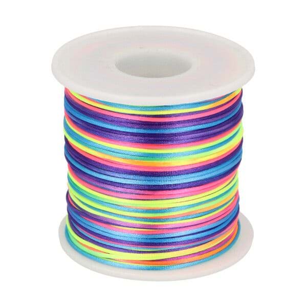 100m Rolle Satinkordel -  1mm stark - Farbe: bunt