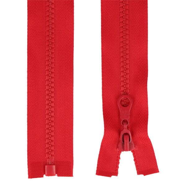 Jacken Reißverschluss teilbar - 50cm lang - Rot - 1 Stück