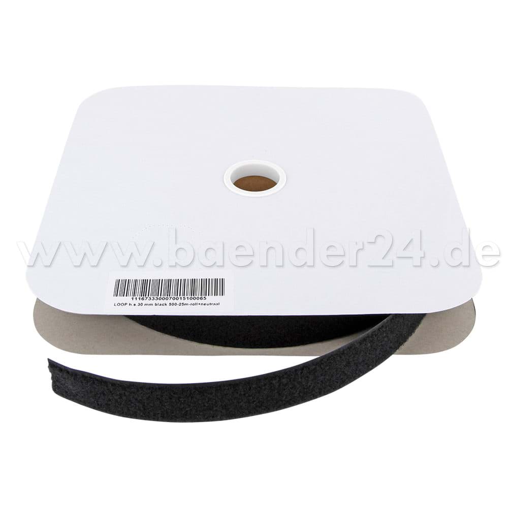 25m Alfagrip Flauschband - 38mm breit - Farbe: schwarz