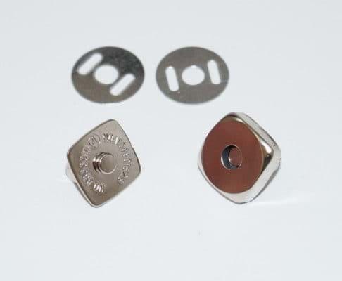 Magnetverschluss / Magnetknopf 14mm - eckig - 10 Stück