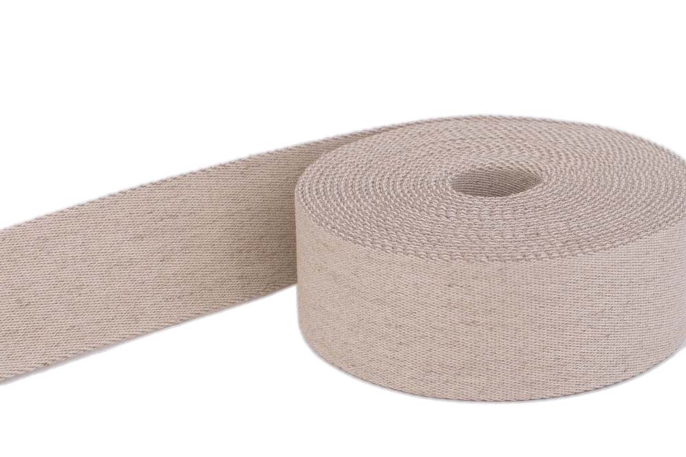 3m Gürtelband / Taschenband - 30mm breit - Farbe: natur meliert
