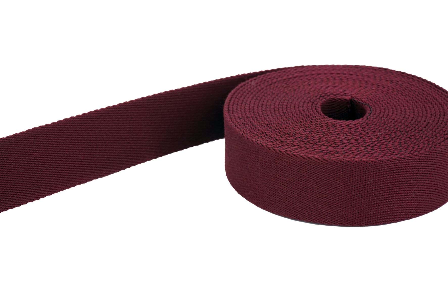 3m Gürtelband / Taschenband - Farbe: Weinrot - 30mm breit