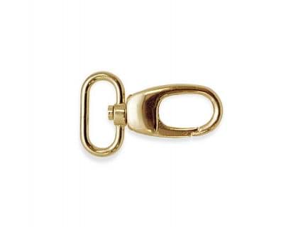 Karabinerhaken aus Zinkdruckguss - goldfarben - 25mm Durchlass - 5,2cm lang - 10 Stück
