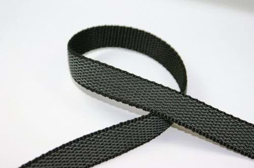 50m gummiertes PP-Gurtband - 30mm breit - Farbe: Schwarz