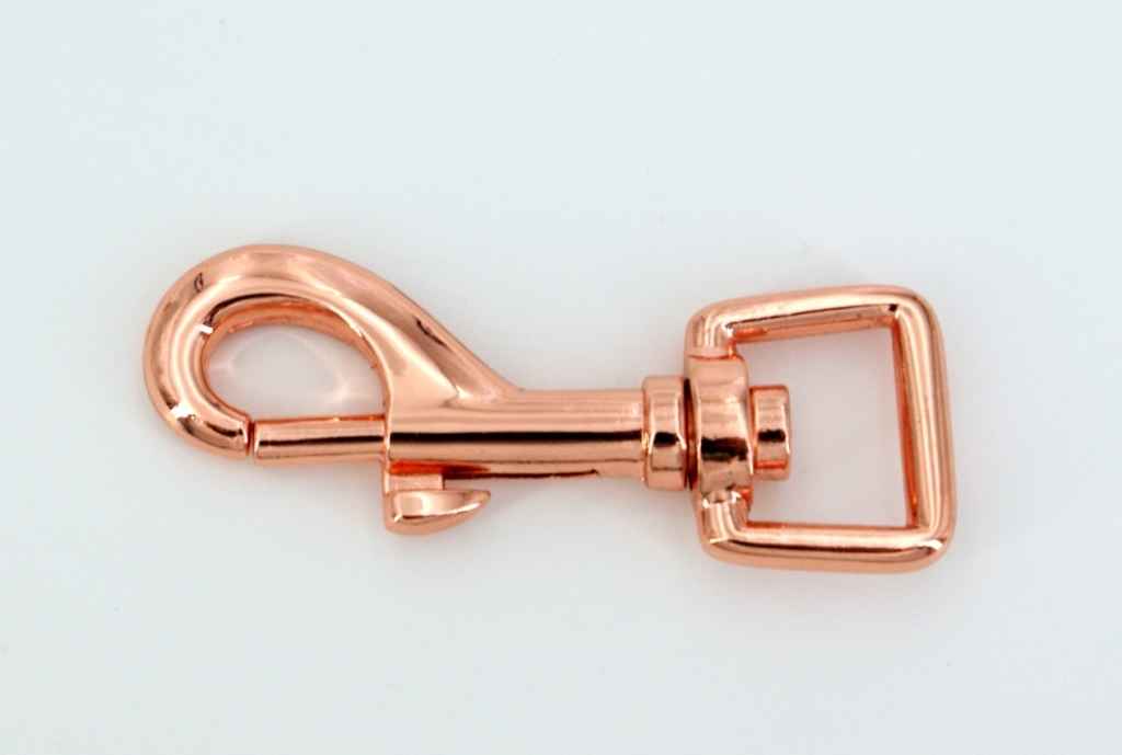 Bolzenkarabiner - 15mm Durchlass - 6,3cm lang - Rosegold - 1 Stück