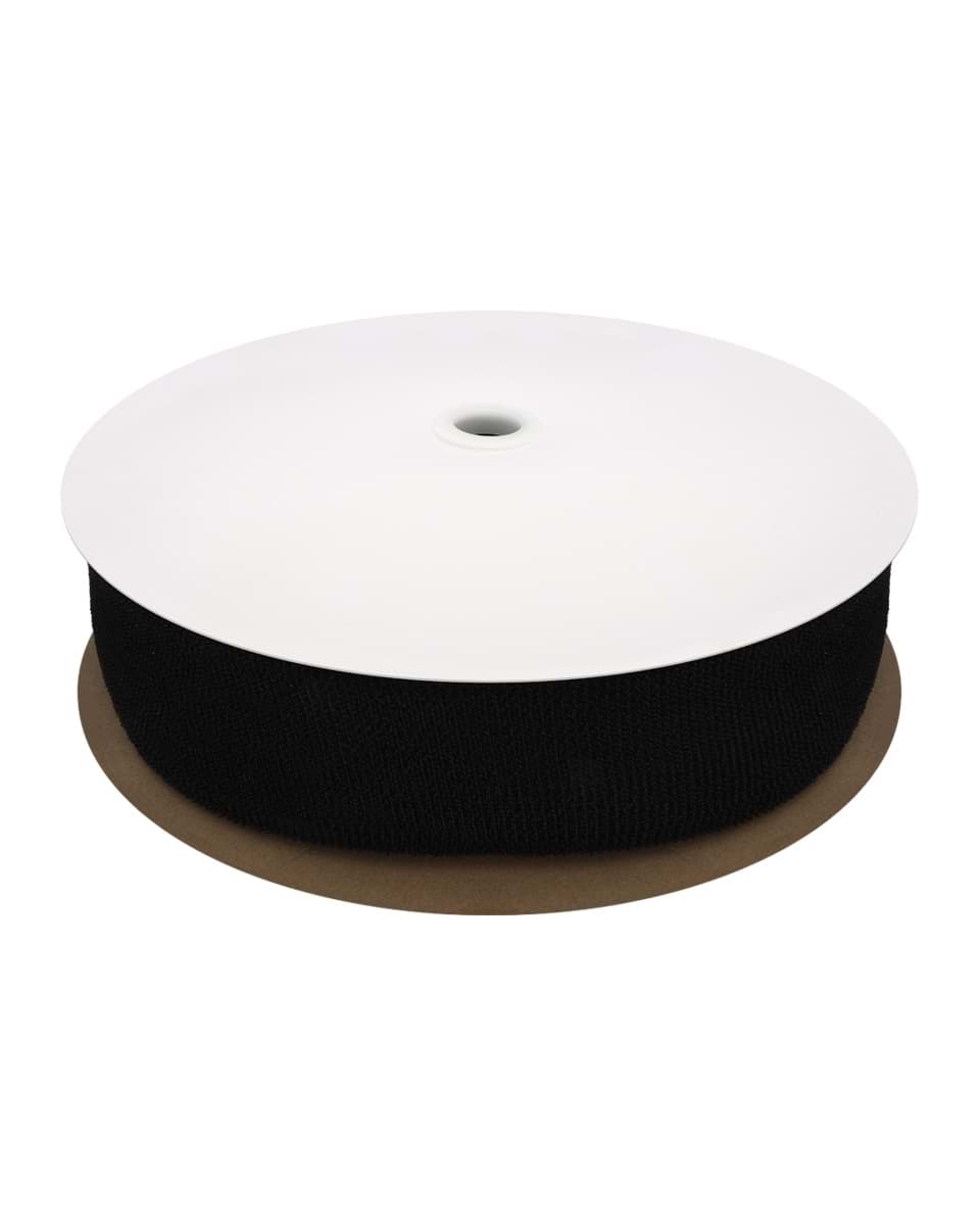 Elastisches Flauschband - 80mm breit - Schwarz - 18m Rolle, Bild 2