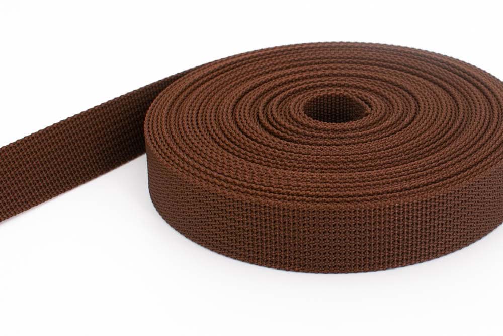 50m PP Gurtband - 40mm breit - 1,8mm stark - braun (UV)