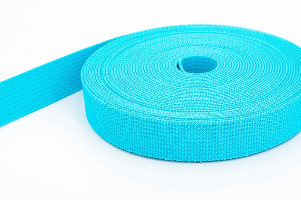 50m PP Gurtband - 20mm breit - 1,8mm stark - türkis (UV)