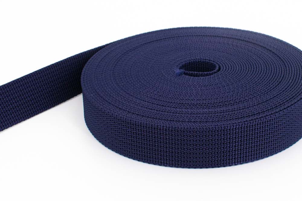 50m PP Gurtband - 30mm breit - 1,8mm stark - dunkelblau (UV)