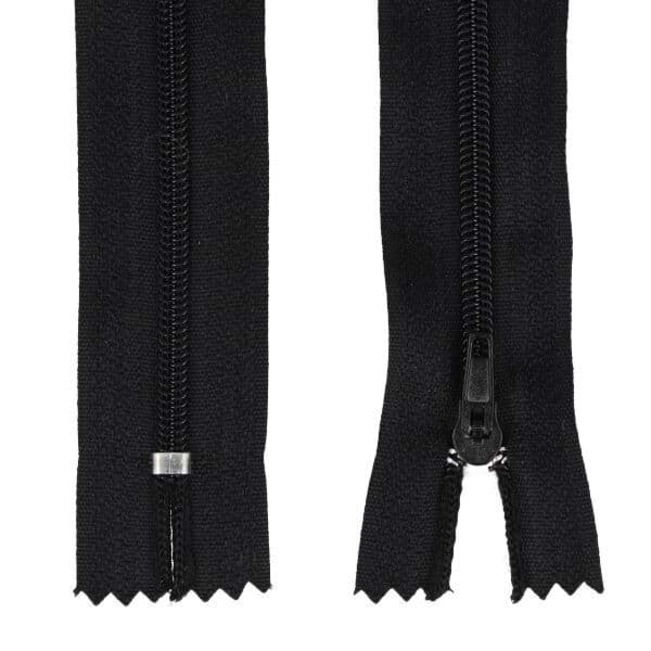 Reißverschluss  - 12cm lang - Farbe: schwarz - 25 Stück