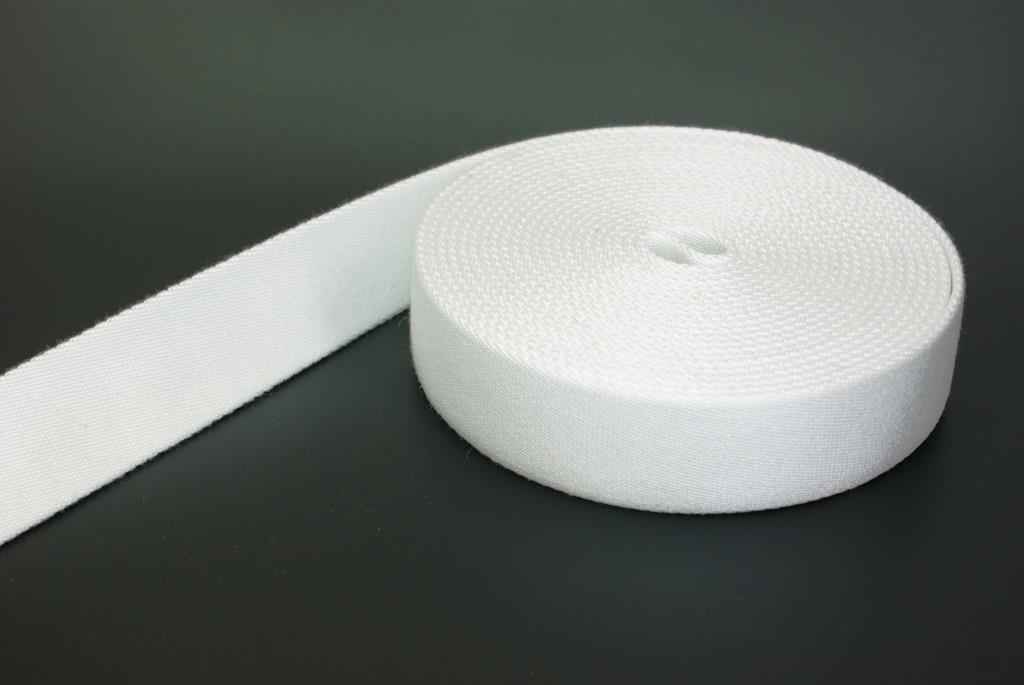 50m Gürtelband / Taschenband - 30mm breit - dicke Qualität - Farbe: weiß