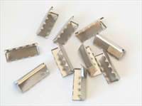 Gurtbandende aus Metall - 50mm breit - Farbe: silber - 10 Stück