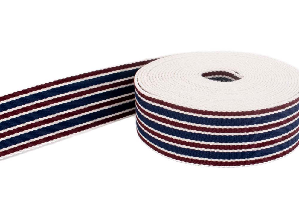 1m Gürtelband / Taschenband - 40mm breit - 3-Farbig gestreift 340 *ABVERKAUF*