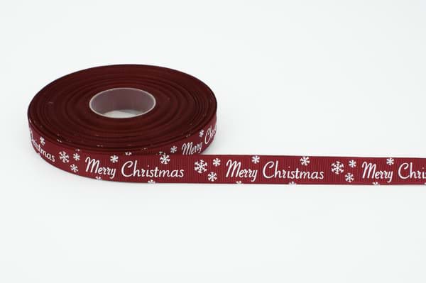 27m Bedrucktes Band - 15mm breit - Merry Christmas