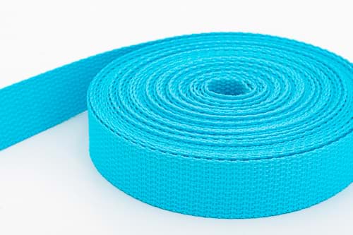 10m PP Gurtband - 40mm breit - 1,2mm stark - türkis (UV)