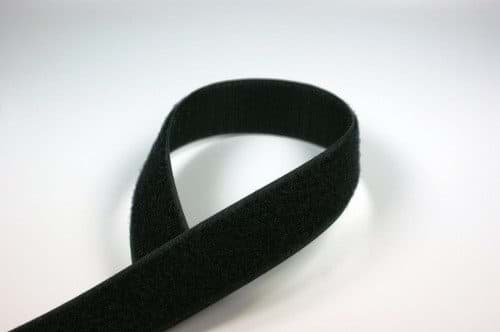 25m Rolle Alfagrip  back to back Klettband, 20mm breit, schwarz